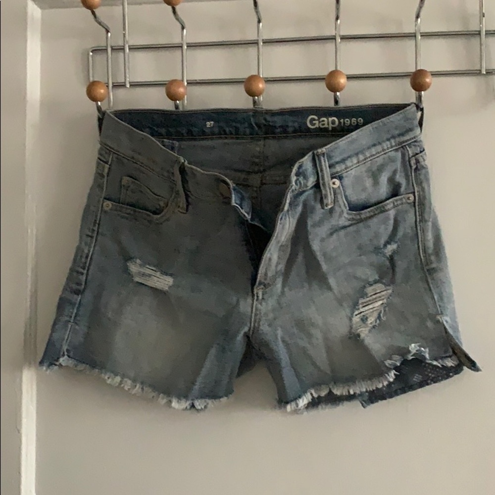 Gap distress shorts